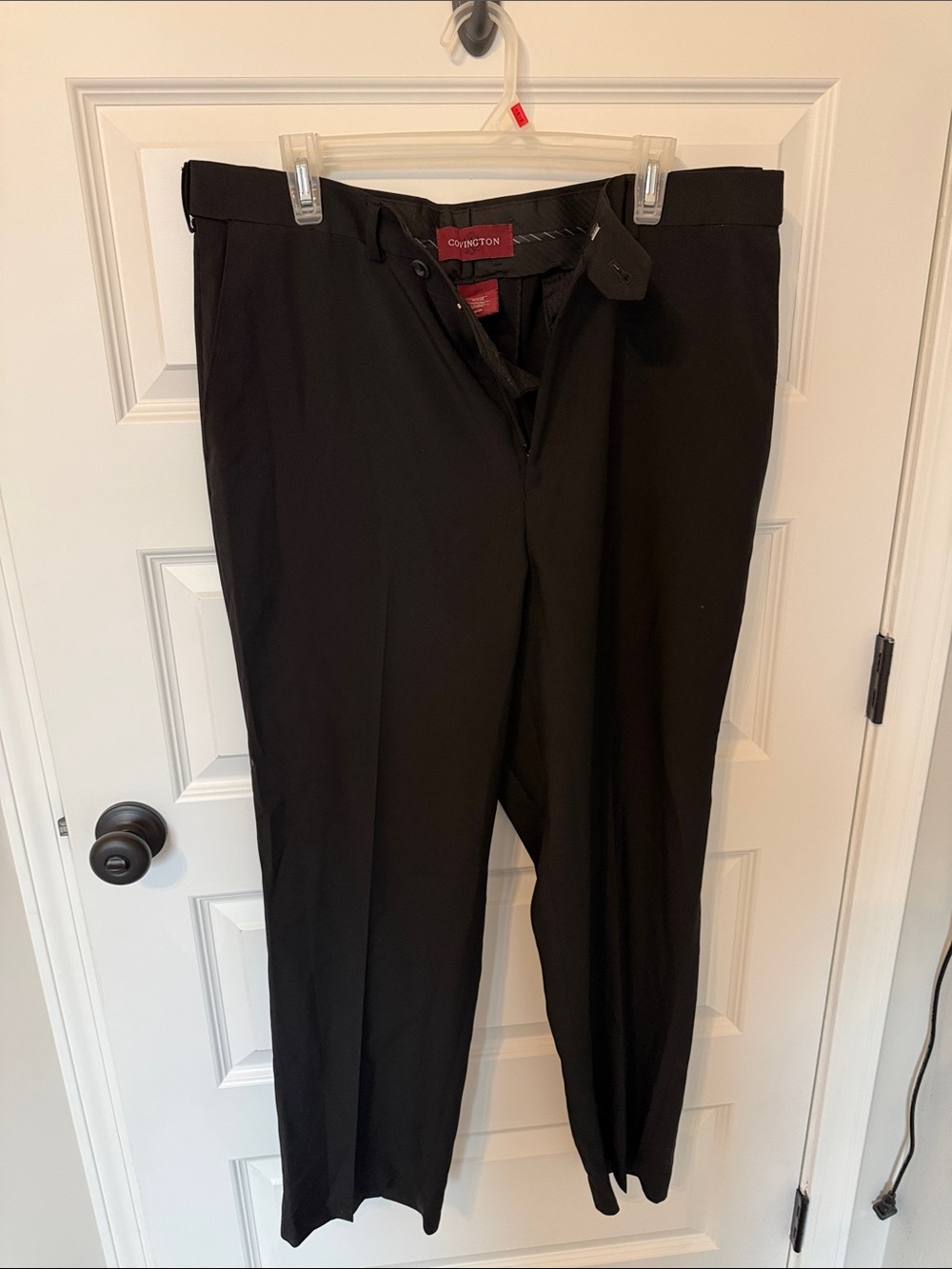 Covington Black Men's Dress Pants - Classic Straight Fit